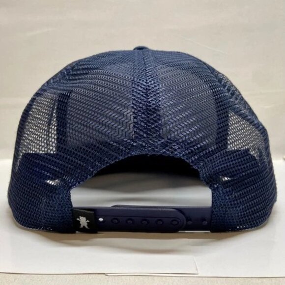 Grizzly OG Bear Sk8 Snapback Trucker Hat Blue Adjustable Embroidered Mesh Back - Picture 3 of 11
